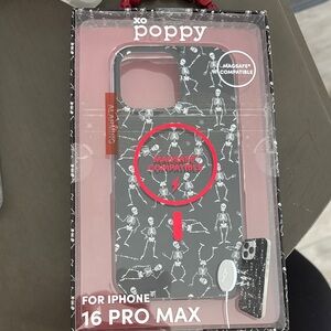 Skeleton Design iPhone 16 Pro Max Case - Black